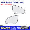 Side Mirror Glass Lens Pair Fits Toyota Corolla Altis Camry 4D Sedan 2014-18 D05