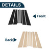 Honda Ridgeline 8 Pcs Black Door Pillar Window Trim (2017-2023)