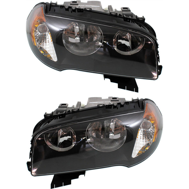 Driver and Passenger Side Headlight For BMW X3 2004-2006