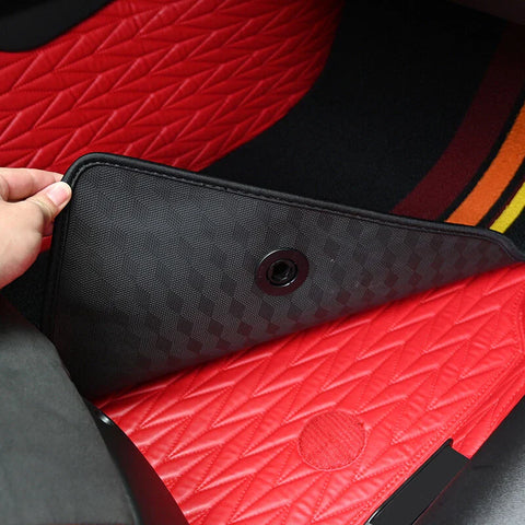 Corvette C8 2020-2024 - Black Carpet Liners Accessories Red Full Floor Mats