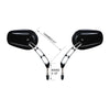 Harley Touring Road King Street Glide Ultra 8mm Rear Black View Mirrors