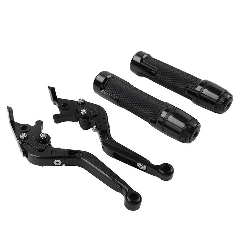 Honda CBR1000RR Black Extendable Brake Clutch Levers Grips Set (2004-2023)