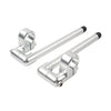 Universal Cafe Racer 7 / 8" Fork Tube Silver 37MM Clip-On Handlebar
