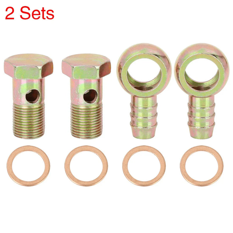 Motorcycle Car 2 x 18mm Banjo Hose Barb Bolt Fitting