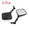 Motorcycle 2 x Black Square Shaped 10mm Thread Diameter Rearview Mirror