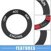 Dodge Charger Challenger Aluminum Alloy Black Engine Start Button Sticker