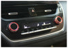 Toyota Corolla 2x Red Alu Middle Console AC Knob Cover Trim (2019–2021)