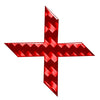 Car Badge Emblem Carbon Red X Letter Decals Stickers