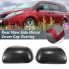 Toyota Sienna Rearview Mirror Cover Overlay  Black Carbon Fiber (11-20)