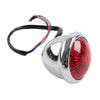 Cafe Racer Bobber Chopper Motor Chrome LED Rear Stop Brake Tail Light