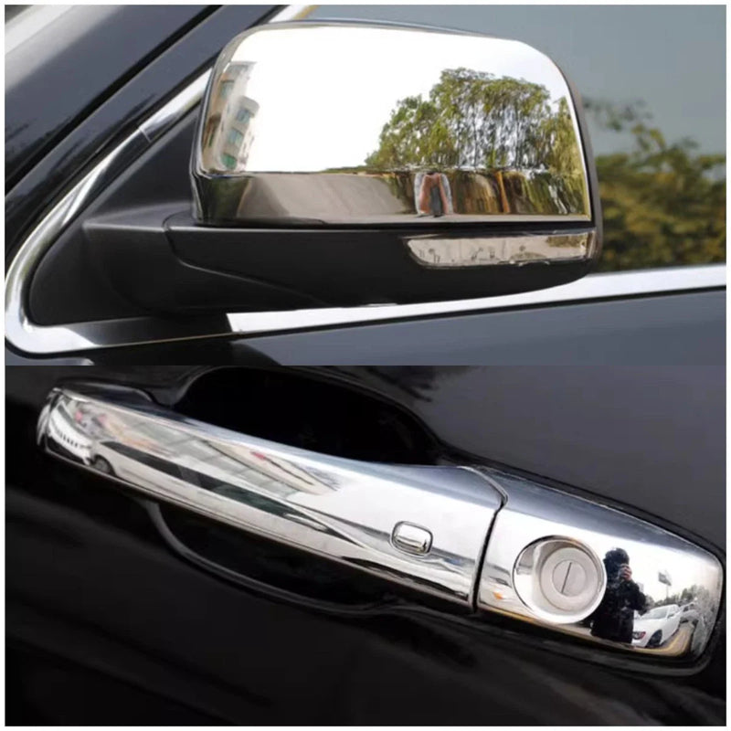 Jeep Grand Cherokee Mirror Door Handle Cover Trim Set 10pcs Chrome (2011-2021)