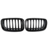 BMW X5 X6 E70 E71 2 x Front Hood Kidney Grills Glossy Black (2007-2013)