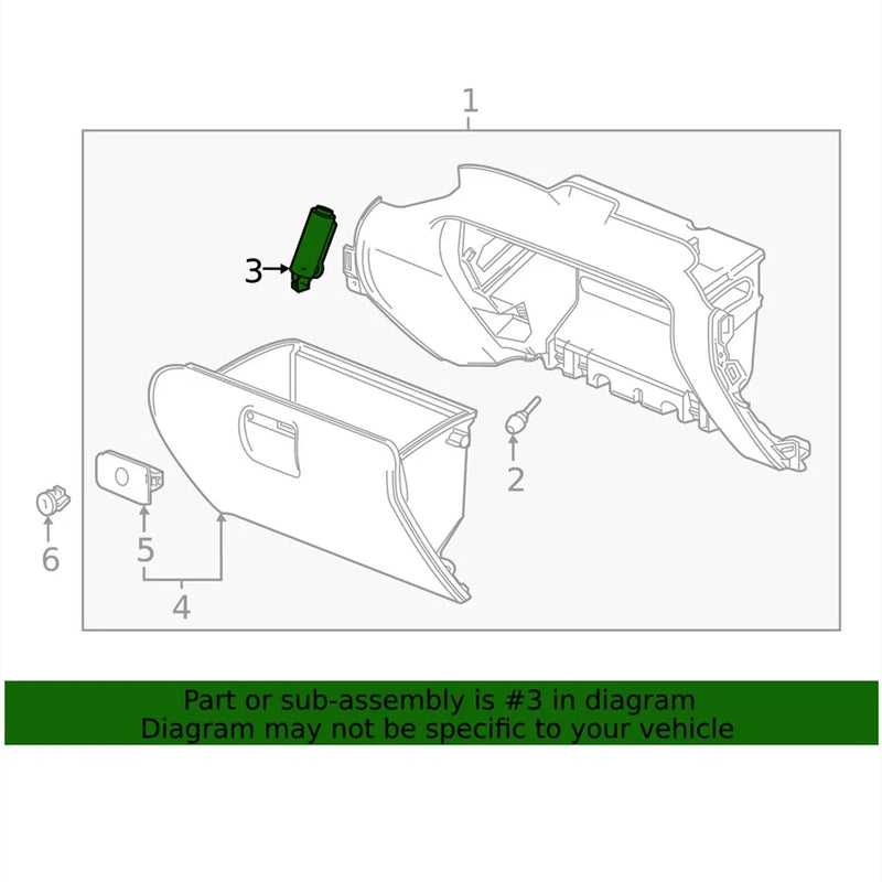 2018-2023 Chevrolet Traverse Glove Box Door Dampener (2018-2023)
