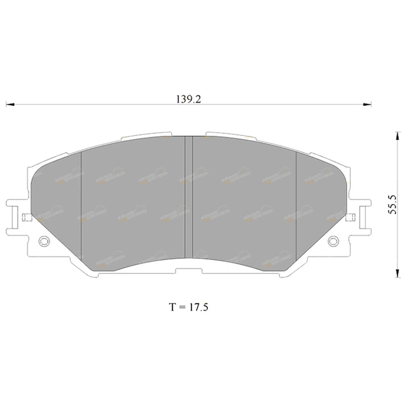Corolla ZRE152 / 153 / 182 2 x Front Disc Rotors & GCT Brake Pads (2007–2018)