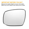 Honda Jazz Fit Left Side White Mirror Glass w/ Back (2020-2021)
