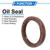 Car Oil Seal / 2 x 42x55x7mm / Rotary Shaft Seal FKM Rubber Brown