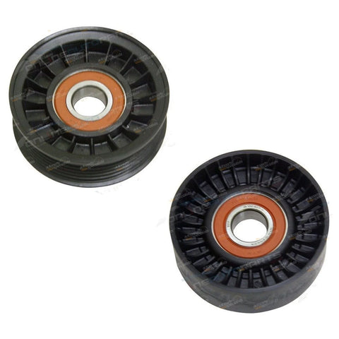 Ford 4.0L V6 Fan Belt Idler Bearings Grooved Drive Belt Pulley Set