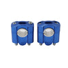 Dirt Pit Bike ATV Blue Fat Bar Mount Clamps Risers Adaptor 7/8 to 1-1/8