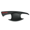 Toyota Hilux Matte Black Red 4 Door Handle Insert Bowl Cup Trim (15-22)