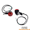 Harley Sportster XL883 XL1200 Black Bullet Rear Brake Tail Lights (2004-2023)