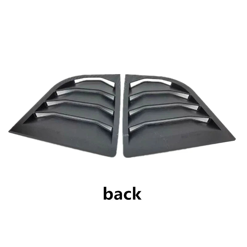 Kia K3 2Pcs ABS Glossy Black Window Louver Shutter Cover Trim (2014–2018)