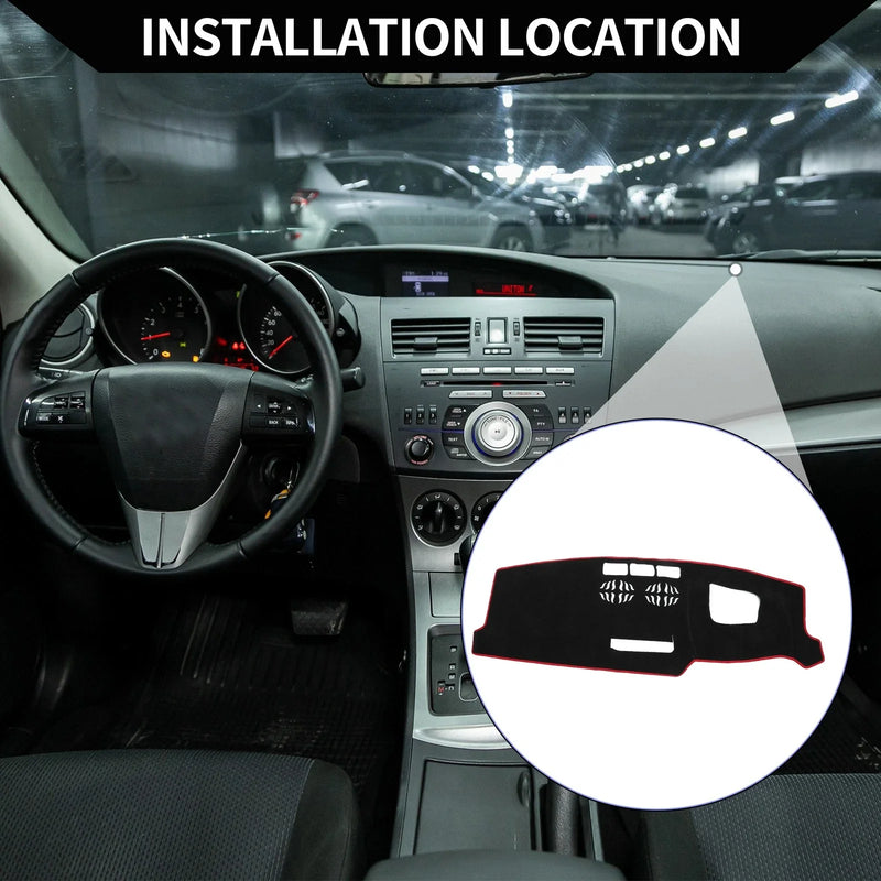 Mazda CX-5 2016-2024 Protector Black Red 1 Set Dashboard Cover Mat