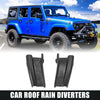Jeep Wrangler Car Rain Diverters ABS Water Gutter Extensions (18-20)