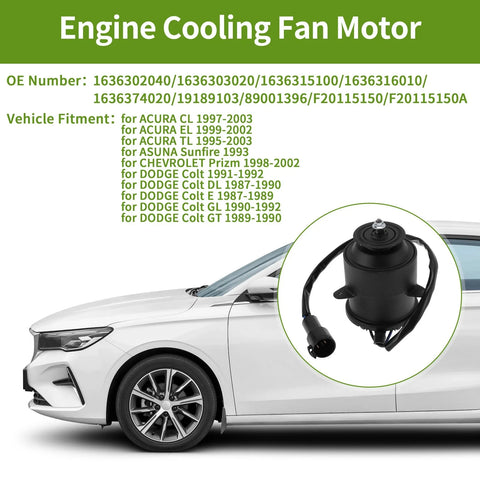 Acura CL Radiator Fan Motor (1997-2003)