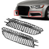 Audi A6 C7 Honeycomb Front Bumper Fog Light Grilles (2012-2015)