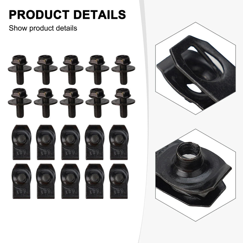 Car Engine Clips and U Nut Kit