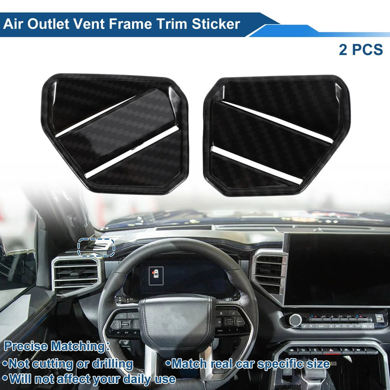 Toyota Tundra Air Condition Outlet Vent Trim Cover Frame Carbon Fiber Black