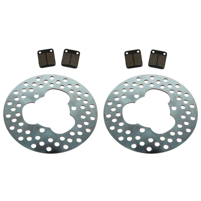 Kawasaki Prairie 300 & 400 2 x Front Brake Rotors & Semi-Metallic Brake Pads