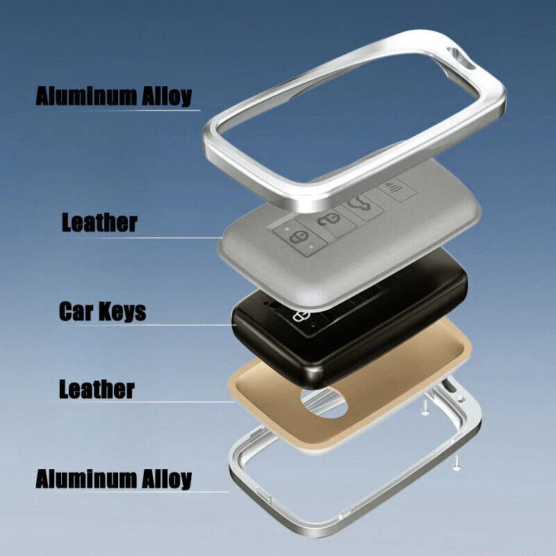 Lexus IS Aluminum Alloy Leather Key Fob Case Cover (2014–2023)