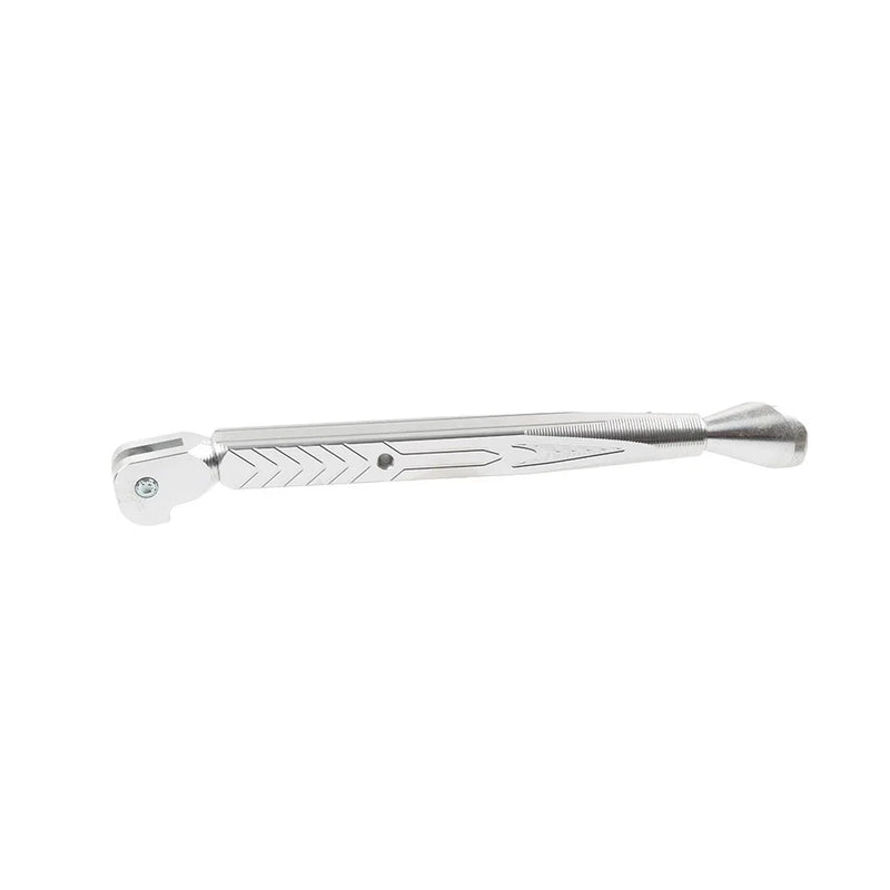 Motorcycle Universal Silver Aluminum Adjustable Kickstand Foot