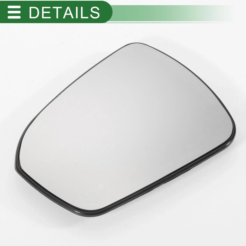 Ford Mondeo Left Side White Mirror Glass w/ Back Convex Heated (2014-2022)