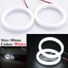 80mm White DRL COB LED Angel Eyes Halo Ring Fog Headlight Lamps