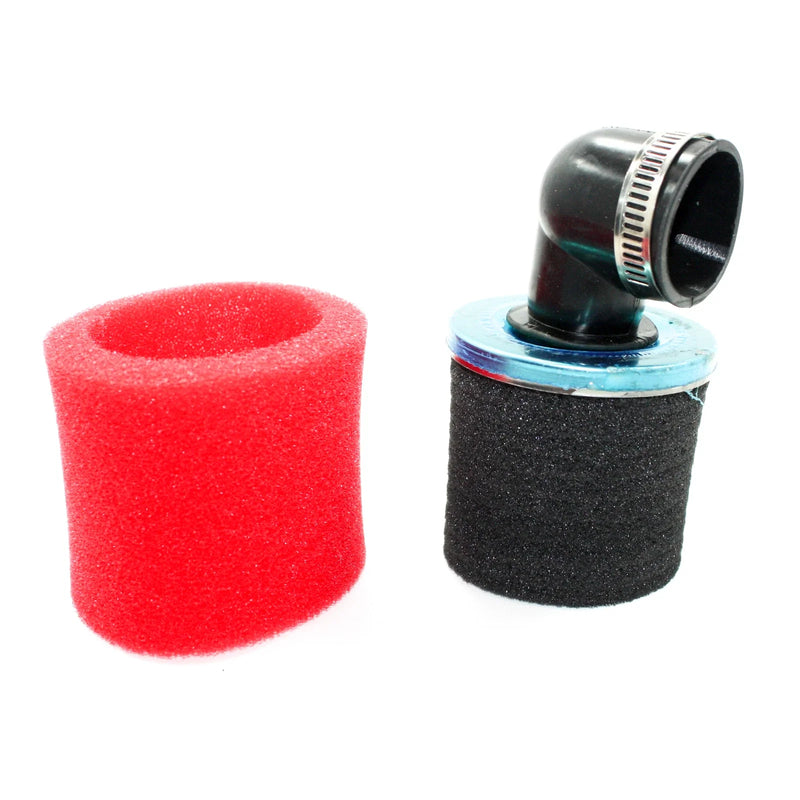 RED PIT QUAD DIRT BIKE ATV 35mm 90�� Angled Air Filter Pod Cleaner