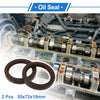 Oil Seal 55x72x10mm Seal Ring Rotary Shaft Seal FKM Rubber Brown 2 x