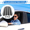 Hyundai Creta Ix25 Carbon Fiber Black 6 x Door Pillar Window Trim