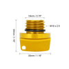 Motorcycle Cap Screw Cover Gold Tone / Universal / Engine Oil Filler