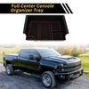 Chevy Silverado & GMC Sierra Black Red Full Center Console Organizer Tray