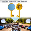 Make Model M8/M10 Rear View Mirrors / Handlebar Gold Tone Aluminum