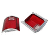 Chevrolet C10 C20 C30, GMC C15 C25 Tail Light Lens with Chrome Bezel (1973-1987)