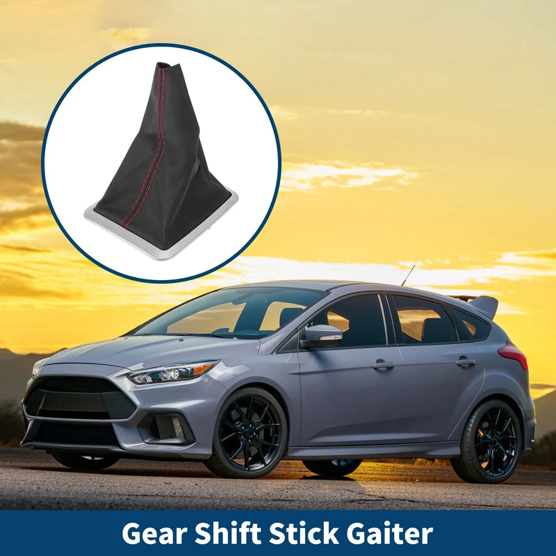 Ford Focus Black Red Leather Gear Shift Gaiter (2004-2012)