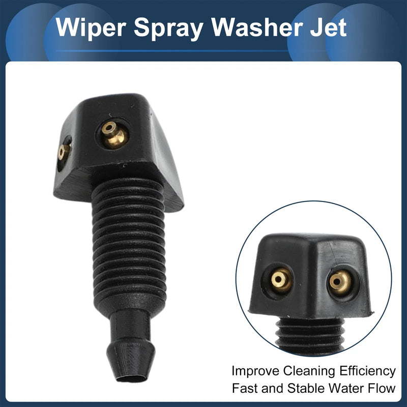 Ford Black Gold Tone 1 Set Windshield Washer Nozzle with Hose Connector