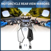 Motorcycle M8/M10 Rear View Mirror Handlebar Mirror Black Plastic 1 Set