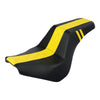 Harley Street Bob Driver & Passenger Black+Yellow Rider Seat (2018 - 2025)