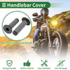 Motorcycle Hand Grips Cover Kit Rubber Black Texture / 7/8" 22mm