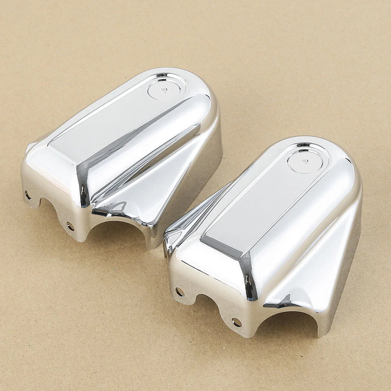 Harley Heritage Softail Deluxe Chrome Rear Axle Covers (2008-2017)