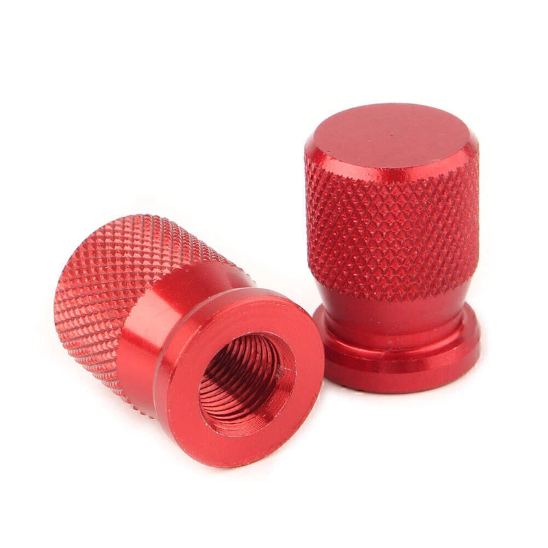 Car Truck Motorcycle Bike Red Tyre Air Valve Caps ()